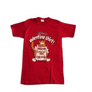 Vintage Super Shirts‎ J. Bates Cat Official Valentine Shirt Small